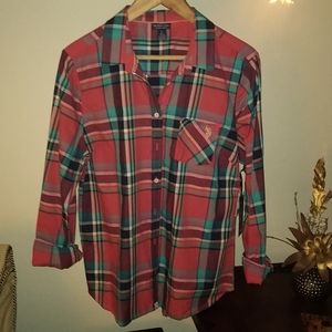 NWT US POLO ASSN.. Women's long sleeve shirt... %100 cotton size L..